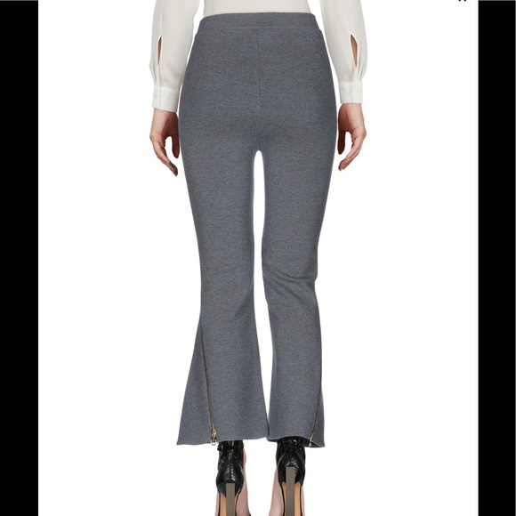 Stella McCartney Gray Crop Flair Wool Blend Zipper Pants 0- 2/36 - Picture 4 of 8
